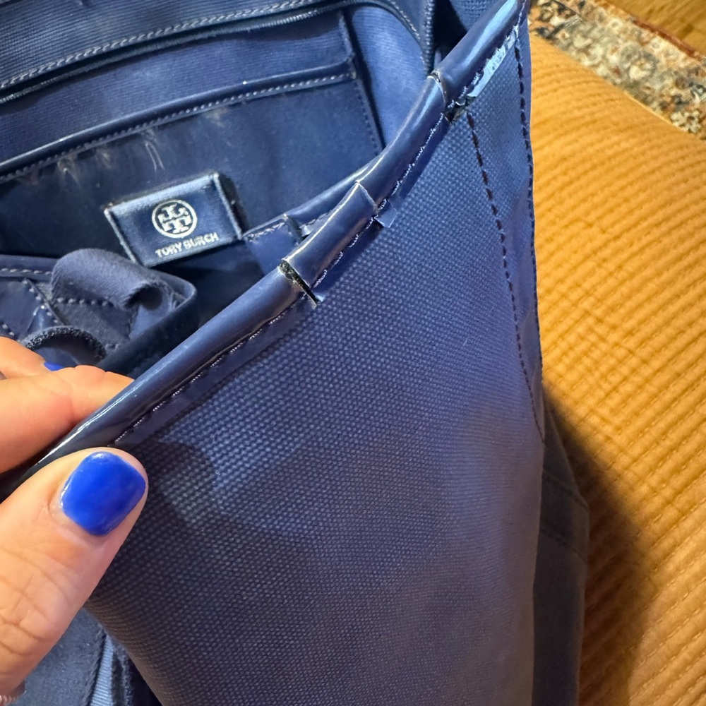 TORY BURCH Beach Tote bright navy Blue Bag Resort - Picture 9 of 11